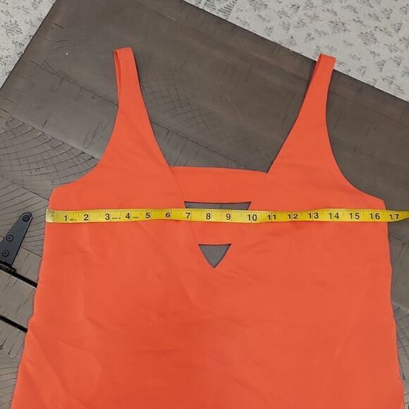 Amanda Uprichard Neon Orange Silk Slip Dress Gown Sz S - Picture 10 of 12